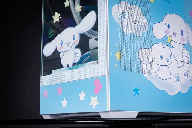 Alt view image 4 of 7 - CORN Bauhaus Micro-ATX ITX Cpmputer Case, 6 Sides + 2 Light Panels Could Be Customized with HD Images(Cinnamoroll)