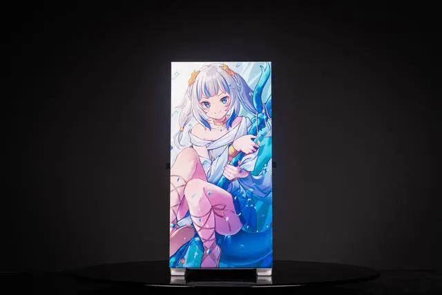 Alt view image 3 of 7 - CORN Glass E-ATX/ATX/Micro ATX Computer Case, 4 Sides + 3 Light Panels Customized with HD Images - Gawr Gura