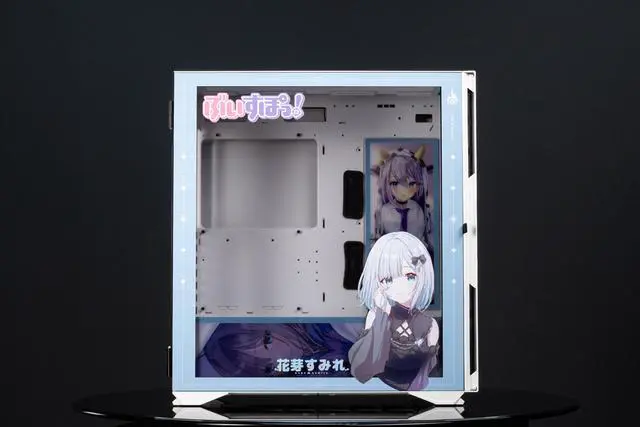 Alt view image 2 of 7 - CORN Glass E-ATX/ATX/Micro ATX Computer Case, 4 Sides + 3 Light Panels Customized with HD Images - Kaga Sumire