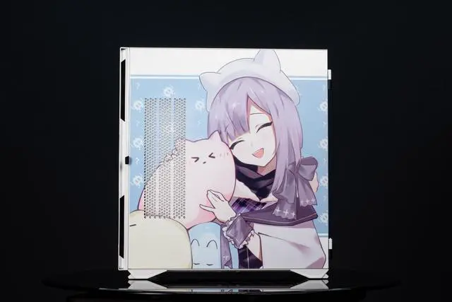 Alt view image 4 of 7 - CORN Glass E-ATX/ATX/Micro ATX Computer Case, 4 Sides + 3 Light Panels Customized with HD Images - Kaga Sumire