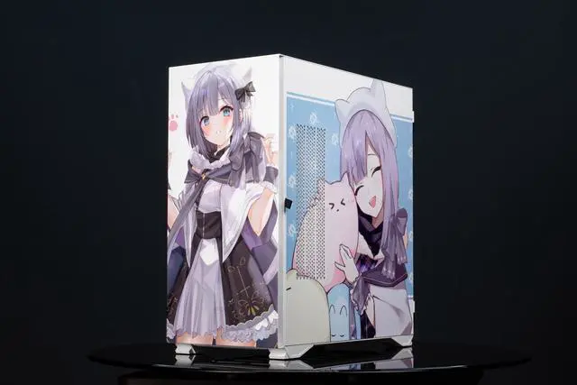 Alt view image 3 of 7 - CORN Glass E-ATX/ATX/Micro ATX Computer Case, 4 Sides + 3 Light Panels Customized with HD Images - Kaga Sumire