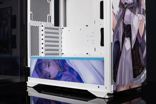 Alt view image 5 of 7 - CORN Glass E-ATX/ATX/Micro ATX Computer Case, 4 Sides + 3 Light Panels Customized with HD Images - Kaga Sumire