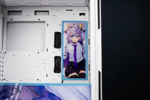 Alt view image 6 of 7 - CORN Glass E-ATX/ATX/Micro ATX Computer Case, 4 Sides + 3 Light Panels Customized with HD Images - Kaga Sumire