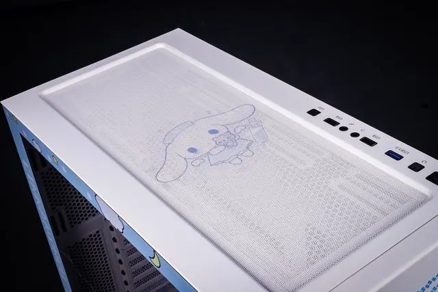 Alt view image 7 of 7 - CORN Glass E-ATX/ATX/Micro ATX Computer Case, 4 Sides + 3 Light Panels Customized with HD Images - Kuromi