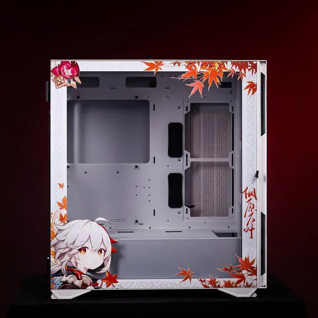 Alt view image 3 of 7 - CORN Glass E-ATX/ATX/Micro ATX Computer Case, 4 Sides + 3 Light Panels Customized with HD Images - Genshin Impact - Kaedehara Kazuha