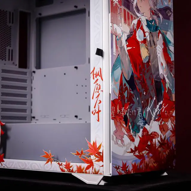 Alt view image 5 of 7 - CORN Glass E-ATX/ATX/Micro ATX Computer Case, 4 Sides + 3 Light Panels Customized with HD Images - Genshin Impact - Kaedehara Kazuha