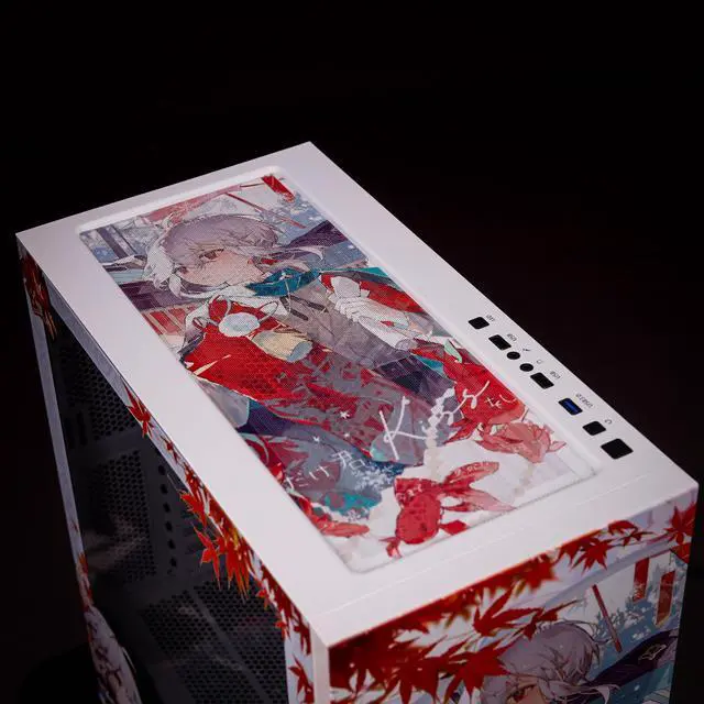 Alt view image 7 of 7 - CORN Glass E-ATX/ATX/Micro ATX Computer Case, 4 Sides + 3 Light Panels Customized with HD Images - Genshin Impact - Kaedehara Kazuha