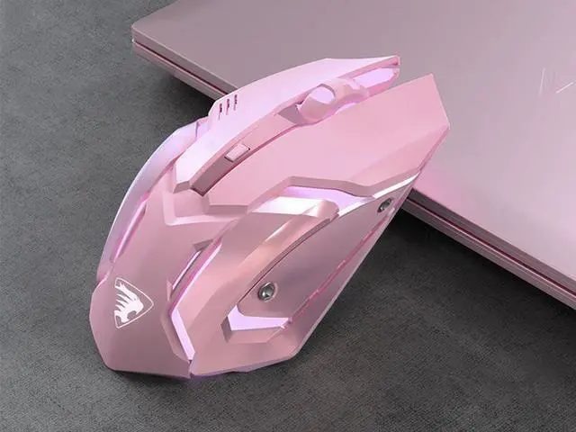 Main image of C6  Ergonomic Design,Cool Exterior 2400DPI  USB 2.4Hz Wireless Bluetooth Gaming Mouse-Pink Color , 7 Adjustable Breathing Lights, 500mAh battery, Support Win 7/8/9 Mac OS