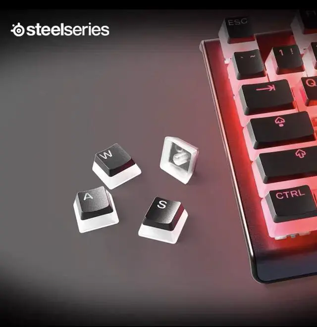 Alt view image 2 of 2 - SteelSeries PRISMCAPS - Double Shot Pudding-Style Keycaps - Durable PBT Thermoplastic - Compatible with a Wide Range of Mechanical Keyboards - Black