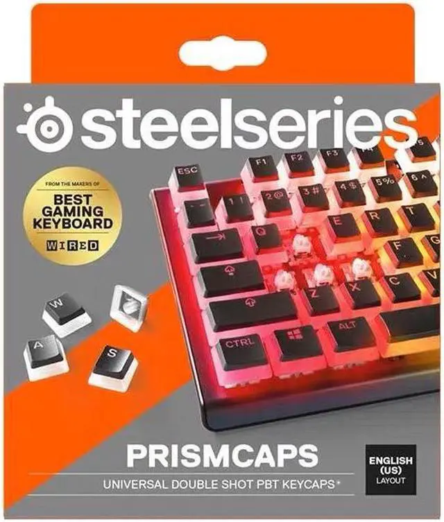 Main image of SteelSeries PRISMCAPS - Double Shot Pudding-Style Keycaps - Durable PBT Thermoplastic - Compatible with a Wide Range of Mechanical Keyboards - Black