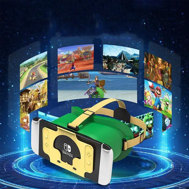 Alt view image 6 of 7 - Switch VR Headset Compatible with Nintendo Switch & OLED, Upgraded with Adjustable HD Lenses, Virtual Reality Glasses for Original Nintendo Switch & Switch OLED Model, Switch VR Kit, Switch 3D Goggles