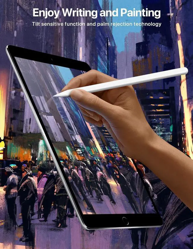 Alt view image 2 of 6 - iPad Pencil 2nd Generation with Magnetic Wireless Charging, 2X Fast Charge for Apple Ipad, Stylus Pen Compatible with iPad Pro 11 in 1/2/3/4, iPad Pro 12.9 in 3/4/5/6, iPad Air 4/5, iPad Mini 6