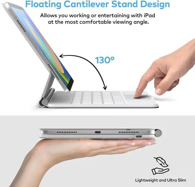 Alt view image 5 of 7 - Keyboard Case Compatible with iPad 10th Generation 2022 - Keyboard Case with Multi-Touch Trackpad for iPad 10.9" 10th GenWireless Tablet Keyboard Case with touchpad