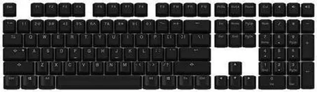 Main image of Akko Black 108 PBT Keycaps Set for Mechanical Keyboard, Compatible With Akko 3108 Series, IKBC F108 and All 104 Keys OEM Height Keyboard( Light Through Version--Keycaps ONLY