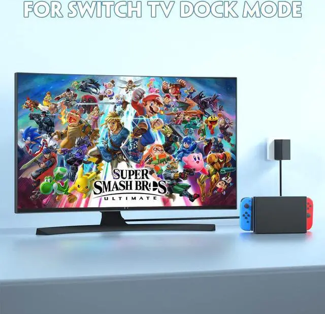 Alt view image 4 of 4 - Switch Charger for Nintendo Switch, AC Power Charger Cable Adapter with Nintendo Switch Lite OLED and Android Mobile Phone Charger, 5FT USB Type C Charger Cable for Switch Support TV Dock Mode