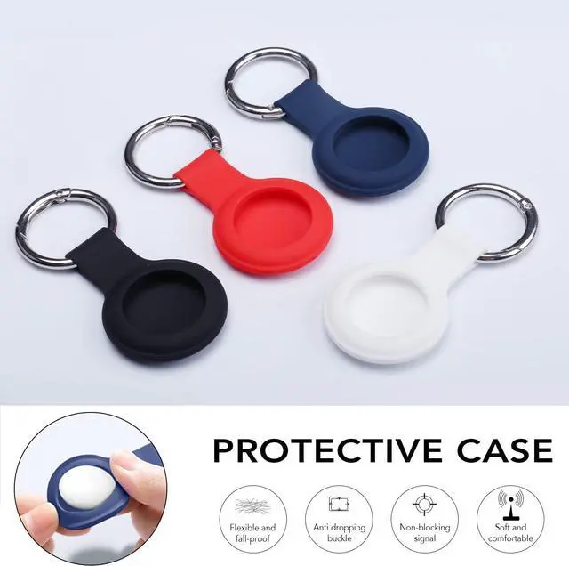 Alt view image 4 of 6 - Corn Compatible with AirTag Case Keychain Air Tag Holder Silicone AirTags Key Ring Cases Tags Chain Apple GPS Item Finders Accessories 4 Pack