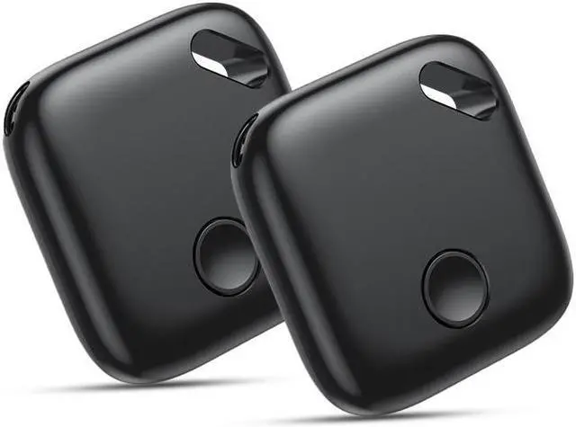 Main image of Corn Key Finder Locator, Bluetooth Tracker Works with Apple Find My (iOS only), IP5 Waterproof, Privacy Protection, Item Locator for Suitcase, Bags, and More 2 Pack Black