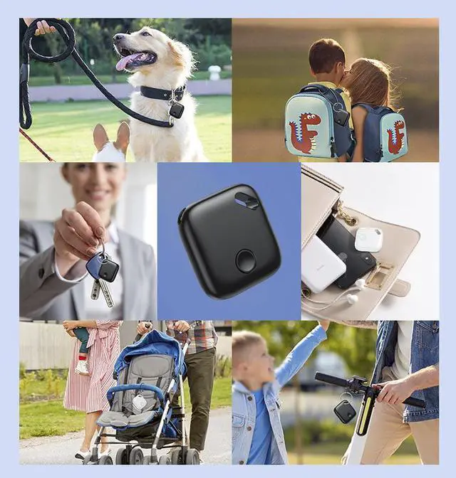 Alt view image 6 of 6 - Corn Key Finder Locator, Bluetooth Tracker Works with Apple Find My (iOS only), IP5 Waterproof, Privacy Protection, Item Locator for Suitcase, Bags, and More 2 Pack Black