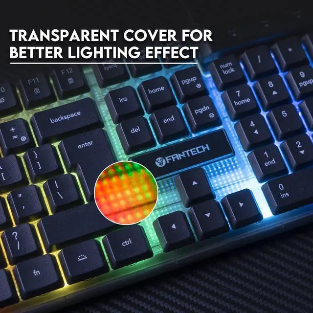 Alt view image 3 of 7 - P51S Gaming Keyboard and Mouse Combo, Gaming Headset and Headphone Stand Gaming Mouse Pad Wired RGB Rainbow Backlight PC Gamer Basic 5 in-1 Gaming Set