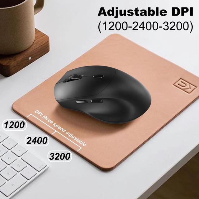 Alt view image 6 of 7 - Silent Wireless Mouse, 2.4G Ergonomic Optical Mouse for Gaming, Computer Mouse for Laptop, PC, Computer, ,Notebook, 6 Buttons,1200-2400-3200 Adjustable DPI, Play&Play(Battery NOT included)