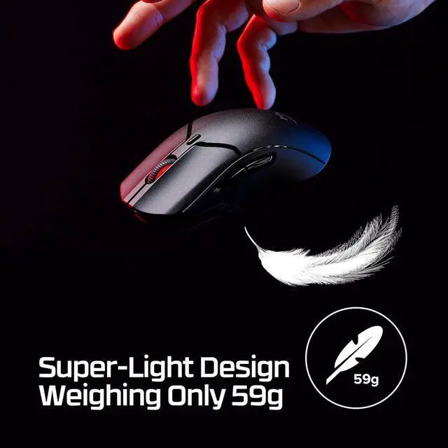 Alt view image 5 of 7 - HyperX Pulsefire Haste 2 Mini  Wireless Gaming Mouse for PC Compact Lightweight Bluetooth 2.4GHz White