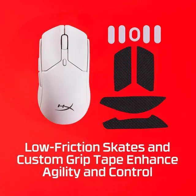 Alt view image 7 of 7 - HyperX Pulsefire Haste 2 Mini  Wireless Gaming Mouse for PC Compact Lightweight Bluetooth 2.4GHz White