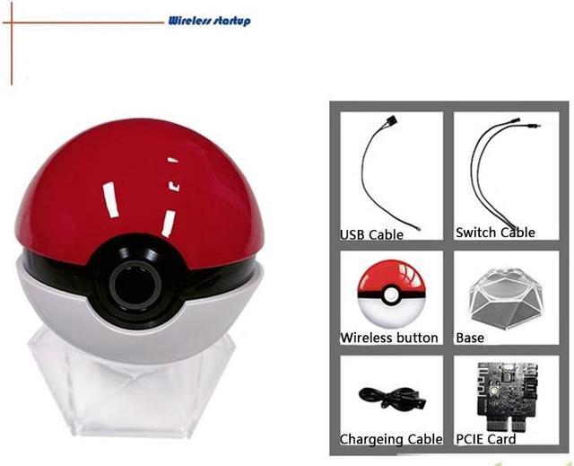 Alt view image 2 of 7 - Poke/Elf Ball Wireless Desktop Cute Power Button for PC(Laptop is not compatible)