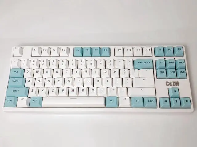 Main image of CORN Ergonomic Design F87 Compact Layout 87Keys  Mechanical Gaming  Keyboard with White Backlit, PBT Keycaps, Hot-swappable( Totoro-White Base)