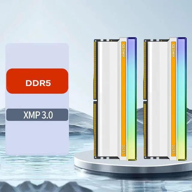 Main image of White RAM 288-Pin DDR5 SK Hynix M-die PMIC On-ECC EXPO/XMP3.0 Desktop Compter Memory CL32 96GB (2 x 48GB) DDR5 6400 (PC5 51200) RGB