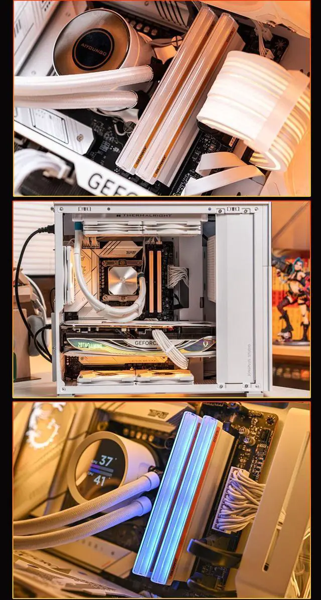 Alt view image 6 of 6 - White RAM 288-Pin DDR5 SK Hynix M-die PMIC On-ECC EXPO/XMP3.0 Desktop Compter Memory CL32 96GB (2 x 48GB) DDR5 6400 (PC5 51200) RGB