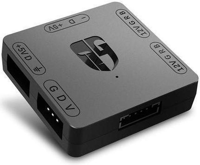 Main image of RGB Convertor 5V ADD-RGB to 12V RGB Transfer Hub - Convert 3-pin (+5V) ARGB Fans to 4-pin (+12V) RGB Capable Motherboard