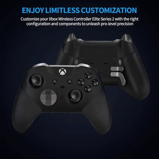 Alt view image 2 of 7 - Accessories for Xbox Elite Controller Series 2-13 in 1 Replacement Paddles Thumbsticks Joystick Analog Sticks Parts Repair Kit Component Set with 2 D-Pads, 1 Tool