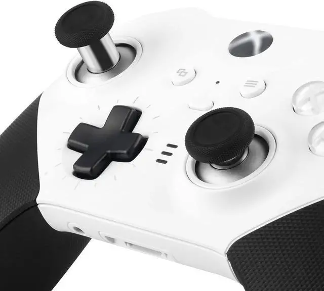 Alt view image 4 of 7 - Metal Replacement Thumbsticks for Xbox Elite Controller Series 2 Core,Component Pack Includes 4 Swap Magnetic Joysticks,4 Paddles,1 Standard D-Pads, Accessories Parts for Xbox One Elite 2(Black)