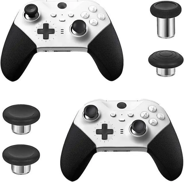 Alt view image 6 of 7 - Metal Replacement Thumbsticks for Xbox Elite Controller Series 2 Core,Component Pack Includes 4 Swap Magnetic Joysticks,4 Paddles,1 Standard D-Pads, Accessories Parts for Xbox One Elite 2(Black)