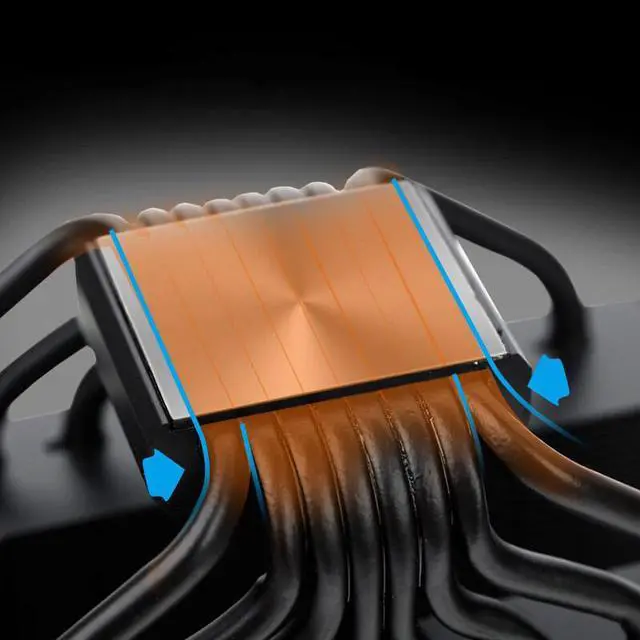 Alt view image 5 of 7 - Orochi 8 copper heat pipes TDP 310W tower air cooling with 2 GT3000 fans support Intel LGA1700/1200/15XX, AMD AM5/AM4