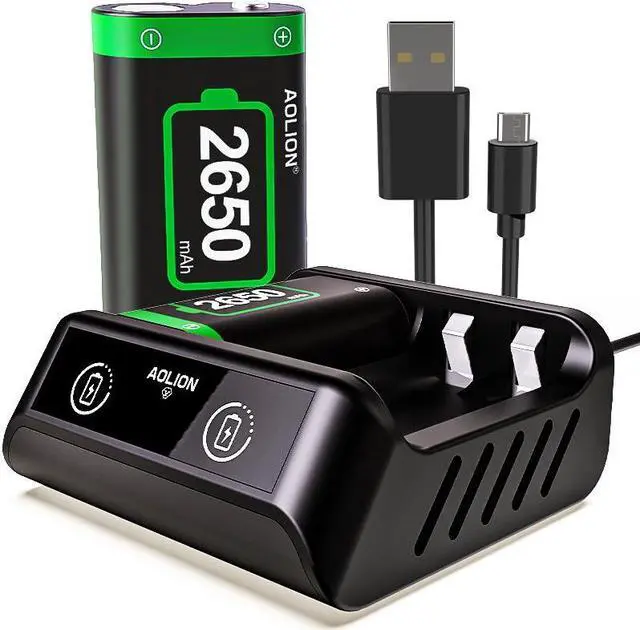 Main image of CORN Fast Charging 2x6200mWh(2x2600mAh) Rechargeable Battery Packs with Charger for Xbox One/Xbox Series X|S Xbox One S/Xbox One X/Xbox One Elite Wireless Controller, Lasting Intelligent Protection