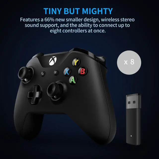 Alt view image 2 of 6 - Wireless Adapter with Original IC Chip Compatible with Xbox One Controller for PC Windows 10 11