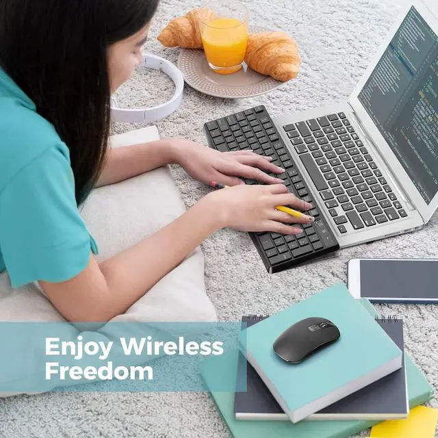 Alt view image 6 of 7 - Corn Electronics Wireless Keyboard and Mouse Combo, 2.4G Full-Sized Ergonomic Keyboard Mouse, 3 DPI Adjustable Cordless USB Keyboard and Mouse, Quiet Click for Computer/Laptop/Windows/Mac