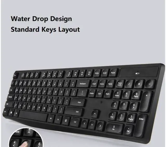 Alt view image 6 of 7 - CORN CS10 Ergonomic Design,Cool Exterior 2.4GHz Wireless Silent Typing Chiclet Keys Keyboard And Mouse Combo For Office And Game