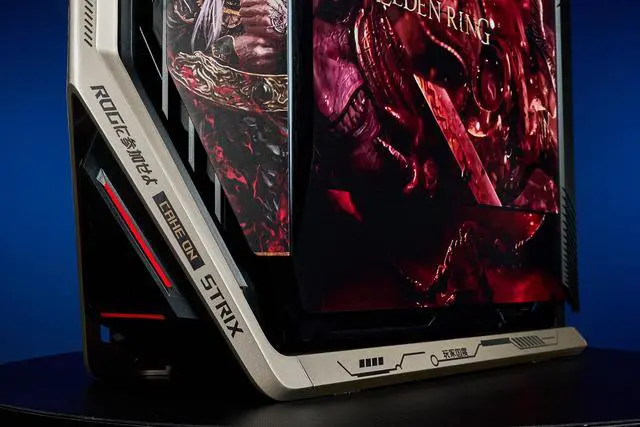 Alt view image 7 of 7 - GR701 E-ATX computer case, 420 mm dual radiator support, four 140 mm fans, metal GPU holder, component storage, ARGB fan hub, 60W fast charging ELDEN RING