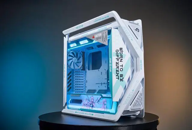 Main image of CORN GR701 E-ATX computer case, 420 mm dual radiator support, four 140 mm fans, metal GPU holder, component storage, ARGB fan hub, 60W fast charging TianXuan(White)