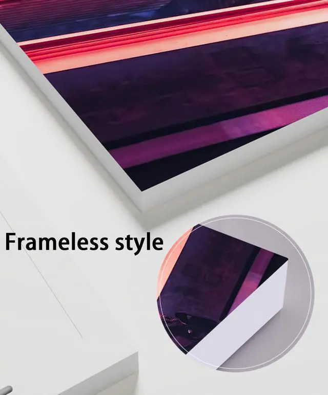 Alt view image 4 of 7 - Punk Wall Art, Frameless Wood Picture for Bedroom, Painting Wall Decor, Oil Canvas Cloth, Non-fading, Waterproof, Easy to Clean (100x60cm)