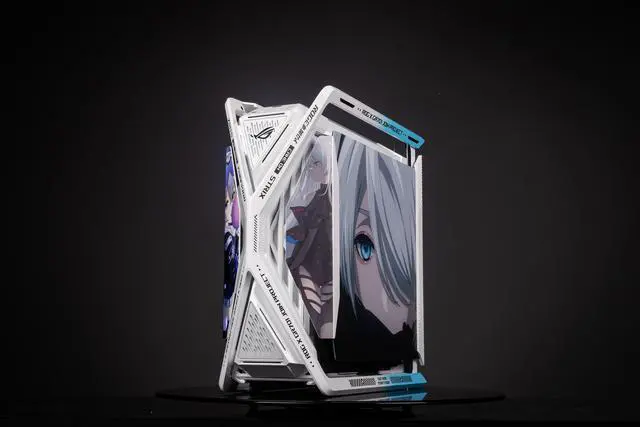 Main image of Corn Electronics GR701 E-ATX computer case, 420 mm dual radiator support, four 140 mm fans, metal GPU holder, component storage, ARGB fan hub, 60W fast charging-NieR