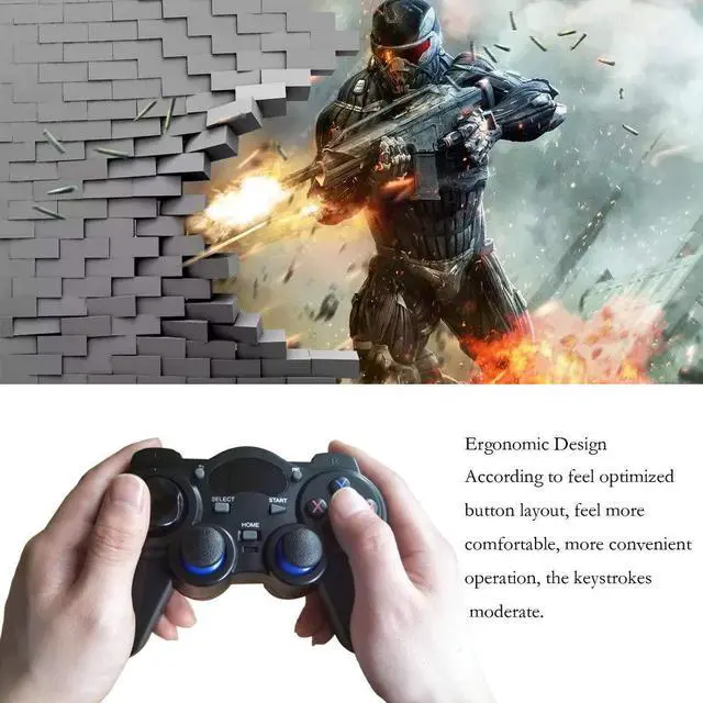 Alt view image 5 of 5 - Corn Electronics USB Wireless Gaming Controller Gamepad for PC/Laptop Computer(Windows XP/7/8/10) & PS3 & Android & Steam - [Black]