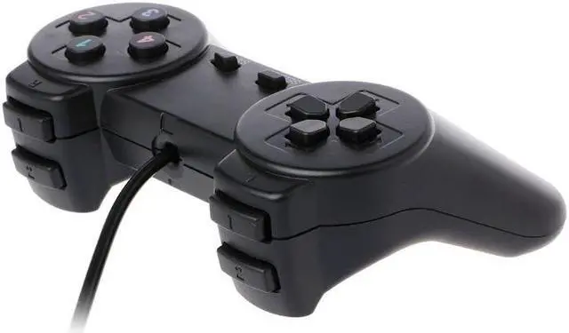 Alt view image 3 of 3 - Wired USB 2.0 GamePad Game Pad Shock Joypad Joystick Controller for Window PC Computer Laptop New Black