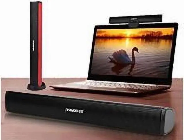 Main image of Corn Electronics Portable USB Powered Audio Speakers Amplifier Earphone Jack,Portable Laptop/Computer/PC Speaker Subwoofer USB Soundbar Sound Bar Stick Music Player Speakers