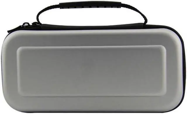 Main image of Corn Electronics Tough Pouch Carrying Case for Nintendo Switch with 9HD Tempered Glass Screen Protector - Silver