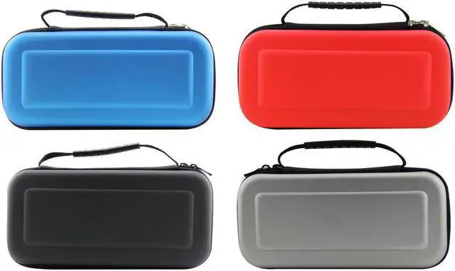 Alt view image 2 of 4 - Corn Electronics Tough Pouch Carrying Case for Nintendo Switch with 9HD Tempered Glass Screen Protector - Silver