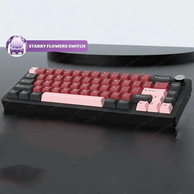 Main image of Corn Electronics AL65 Tri-mode BT5.0/2.4G/USB Mini Wireless Mechanical Keyboard 60% 66 Keys RGB Hot-swappable Bluetooth Wireless Gamer Keyboard Black