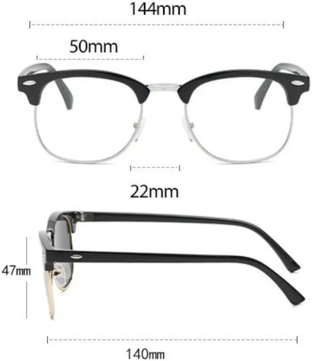 Alt view image 2 of 7 - CORN YJ-4 Blue Light Filter [Anti Eye Strain] Semi-Rimless Computer Glasses, Unisex(Mens/Womens) Blocking UV Reading Eyewear